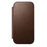 Nomad Modern Leather Folio iPhone 17 bruin sticky