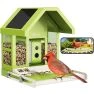 Birdfy Metalen Lite Slim vogelhuisje met camera - Op Zonne-energie met AI-Vogelherkenning - Camera in nestkast sticky