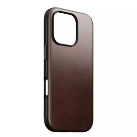 Nomad Modern Leather Case iPhone 16 Pro Max Rustic Brown Horween