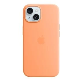 Apple Silicone MagSafe Hoesje iPhone 15 Orange Sorbet