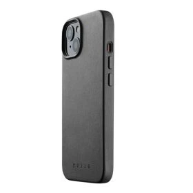 Mujjo Leather Case met MagSafe iPhone 14 zwart