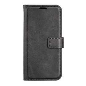 Casecentive Leren Wallet case met sluiting iPhone 15 Pro Max zwart