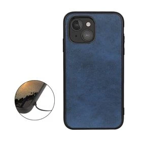 Casecentive Shockproof Leren back case iPhone 13 Mini blauw