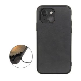 Casecentive Shockproof Leren back case iPhone 13 Mini zwart