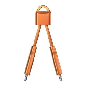 Nomad ChargeKey USB-C to USB-C Oplaadkabel Stellar Orange