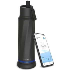 WaterH VITA Slimme Waterfles Zwart