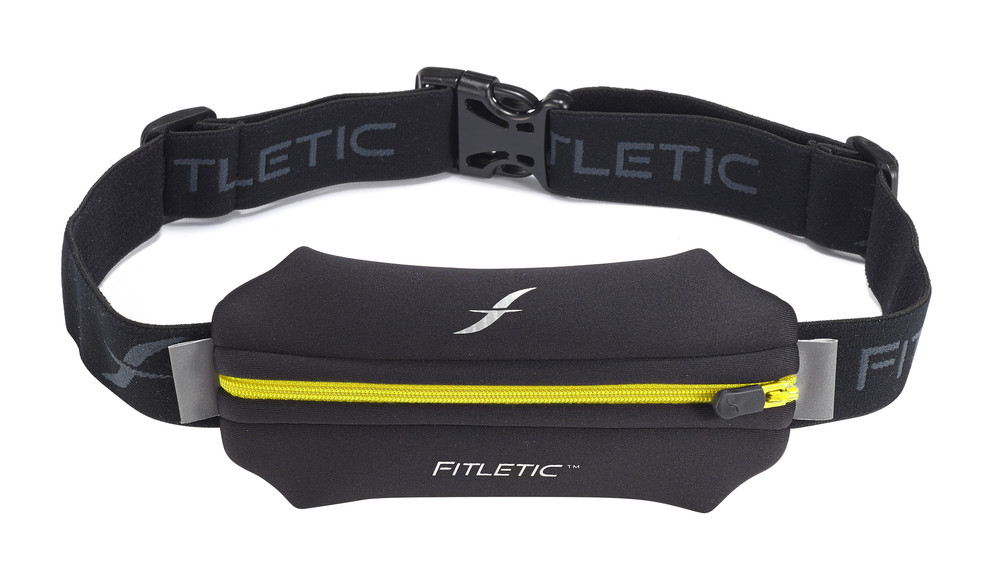 Fitletic Single Pouch Running Belt Black Yellow fitletic kopen in de aanbieding Fitletic Single Pouch Running Belt Black Yellow fitletic kopen in de aanbieding