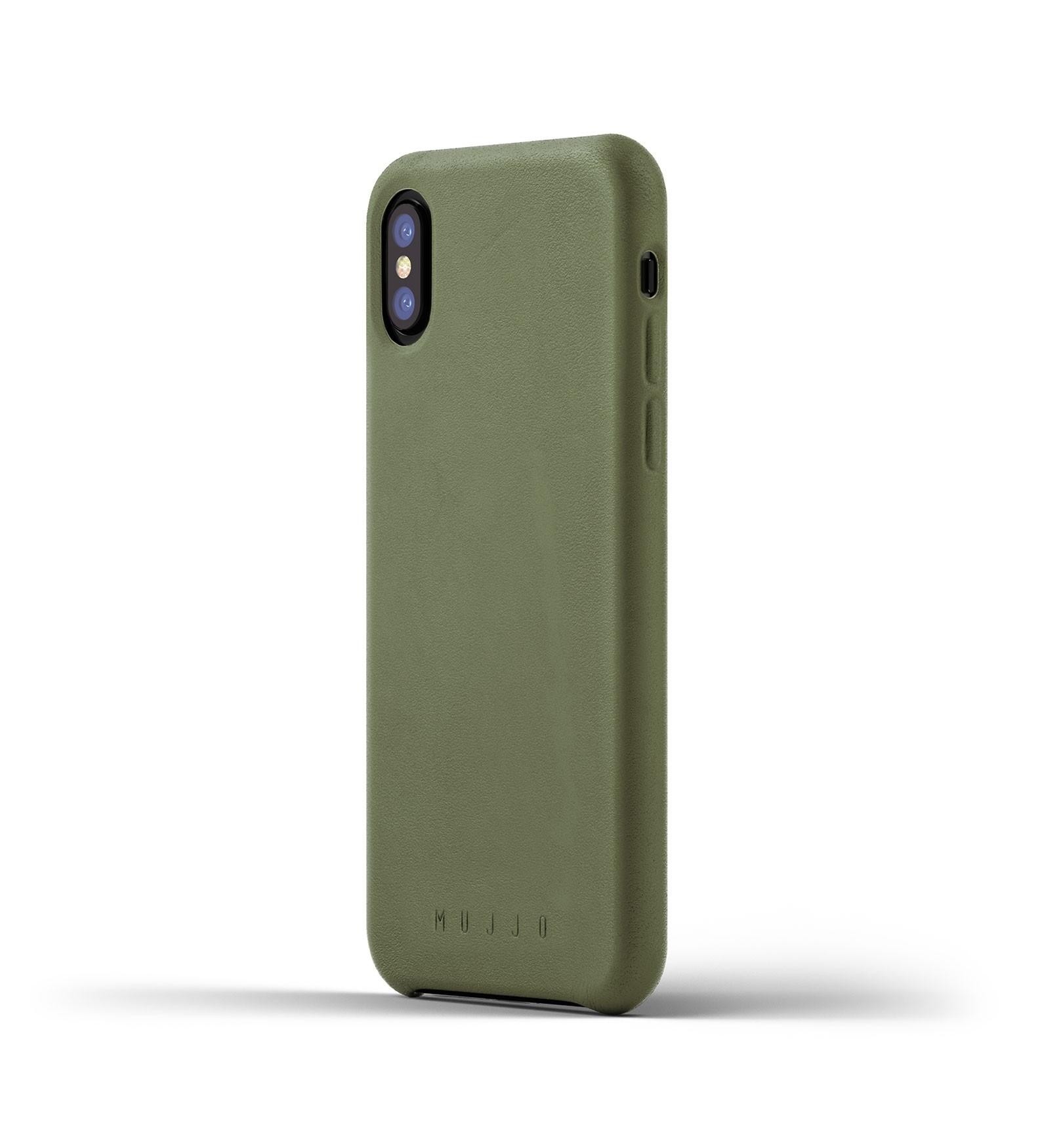 Mujjo Leather Case Iphone X Groen mujjo kopen in de aanbieding