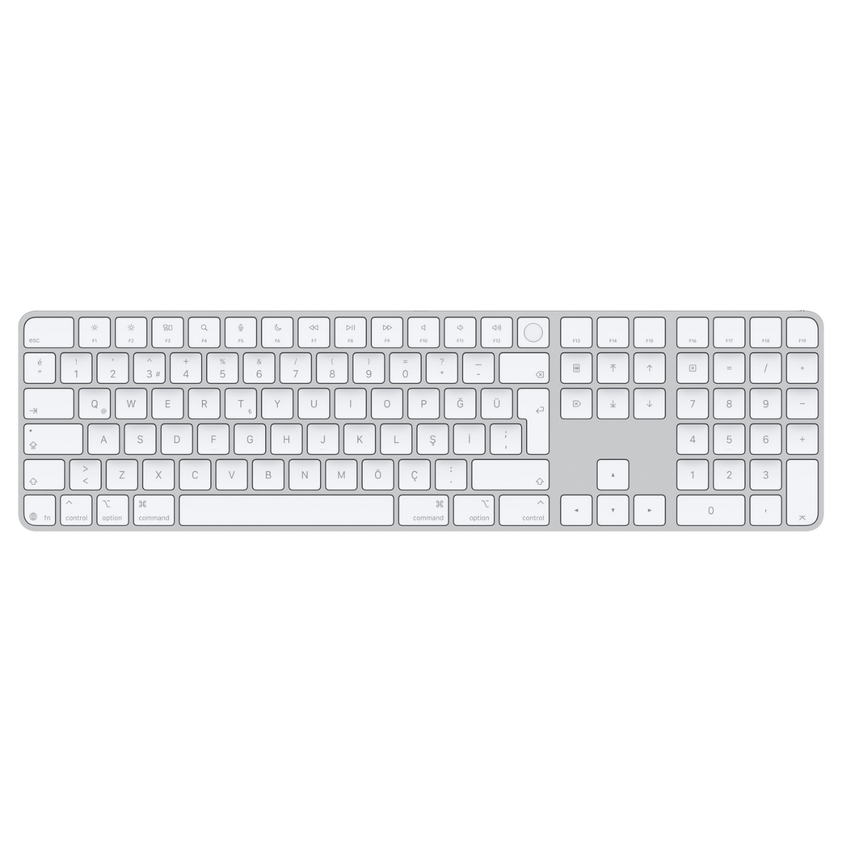 Apple origineel Magic Keyboard Numeric with Touch ID QWERTZ White - MXK73D/A