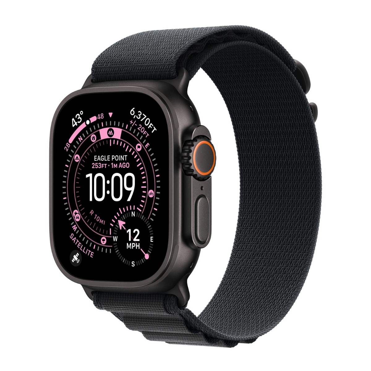 Apple origineel Alpine Loop Apple Watch 44mm / 45mm / 46mm / 49mm Zwart Small - MG9G4ZM/A