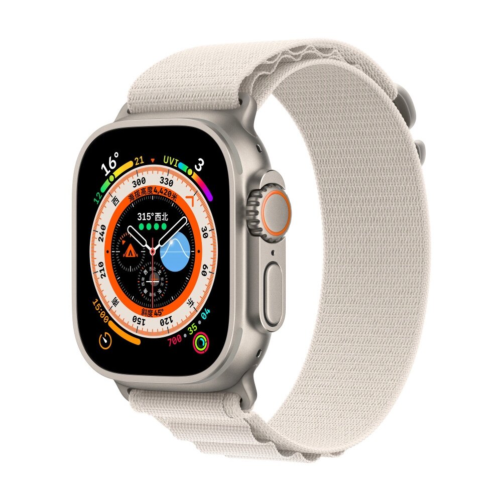 Apple origineel Alpine Loop Apple Watch 44mm / 45mm / 46mm / 49mm Starlight Medium - MQE63ZM/A