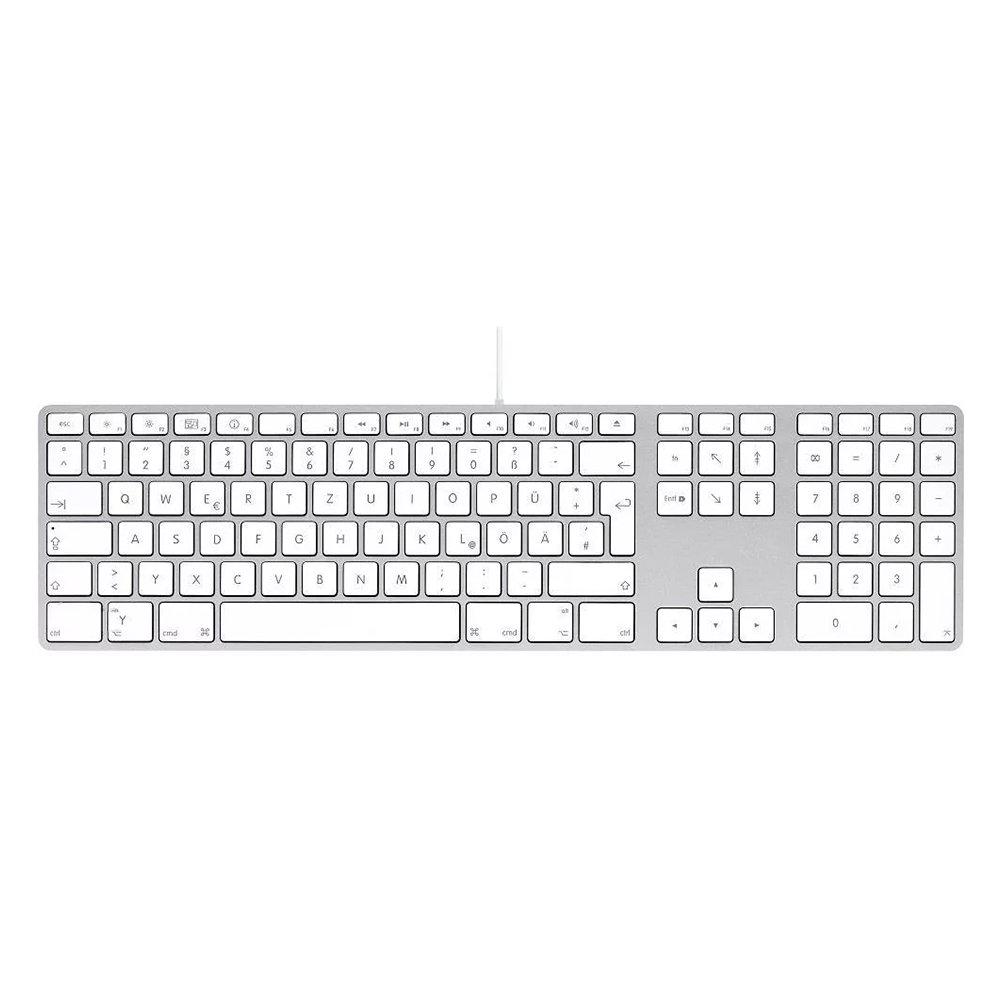 Apple Wired Keyboard USB Numeric Keypad QWERTZ White