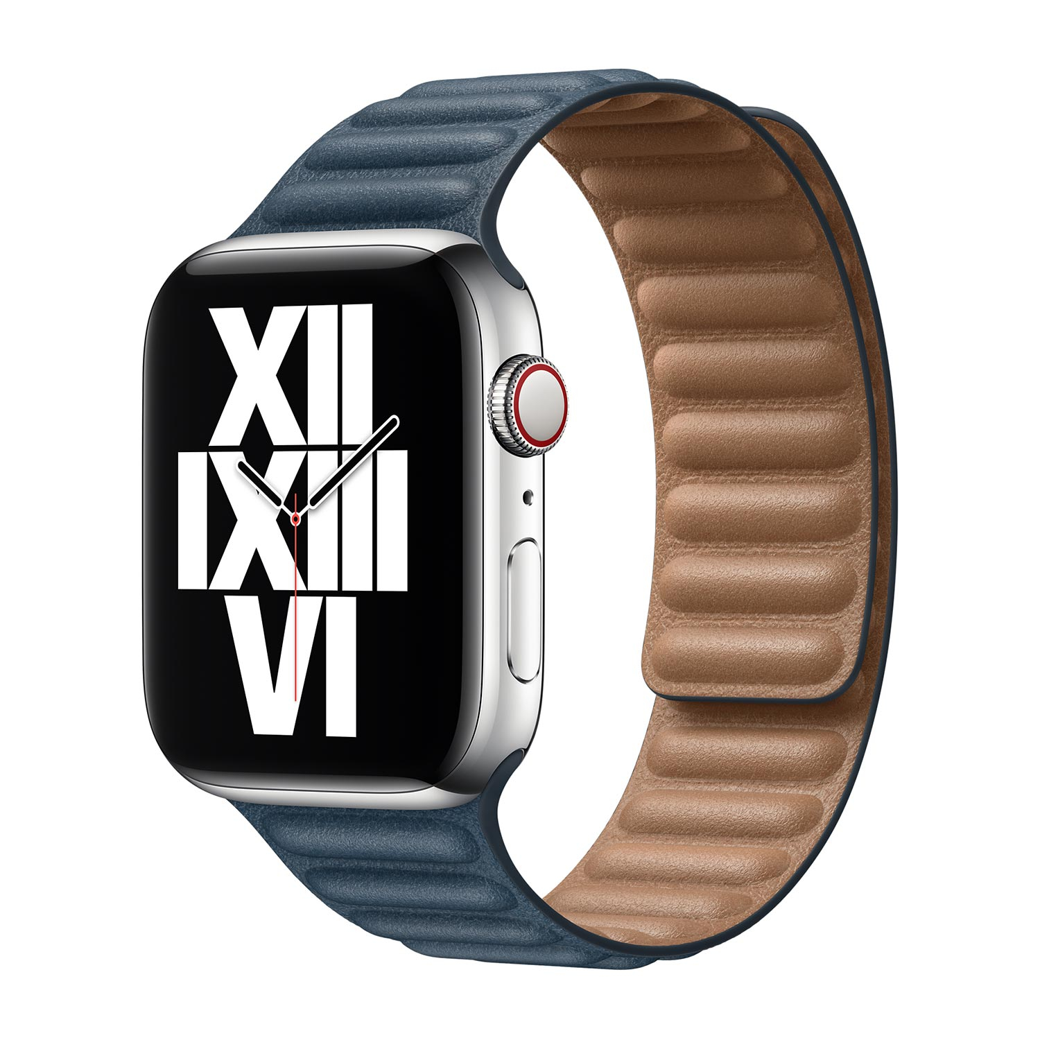 Apple origineel Leather Link Apple Watch S/M 42mm / 44mm / 45mm Baltic Blue - MY9K2ZM/A