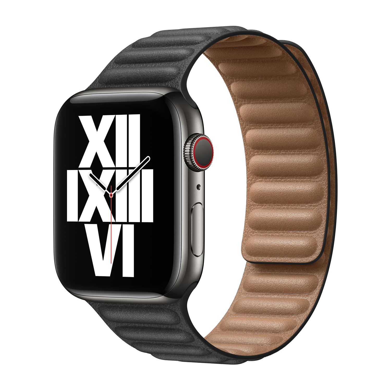Apple Watch Leather Link - 44mm - Zwart - Small - voor Apple Watch SE/5/6