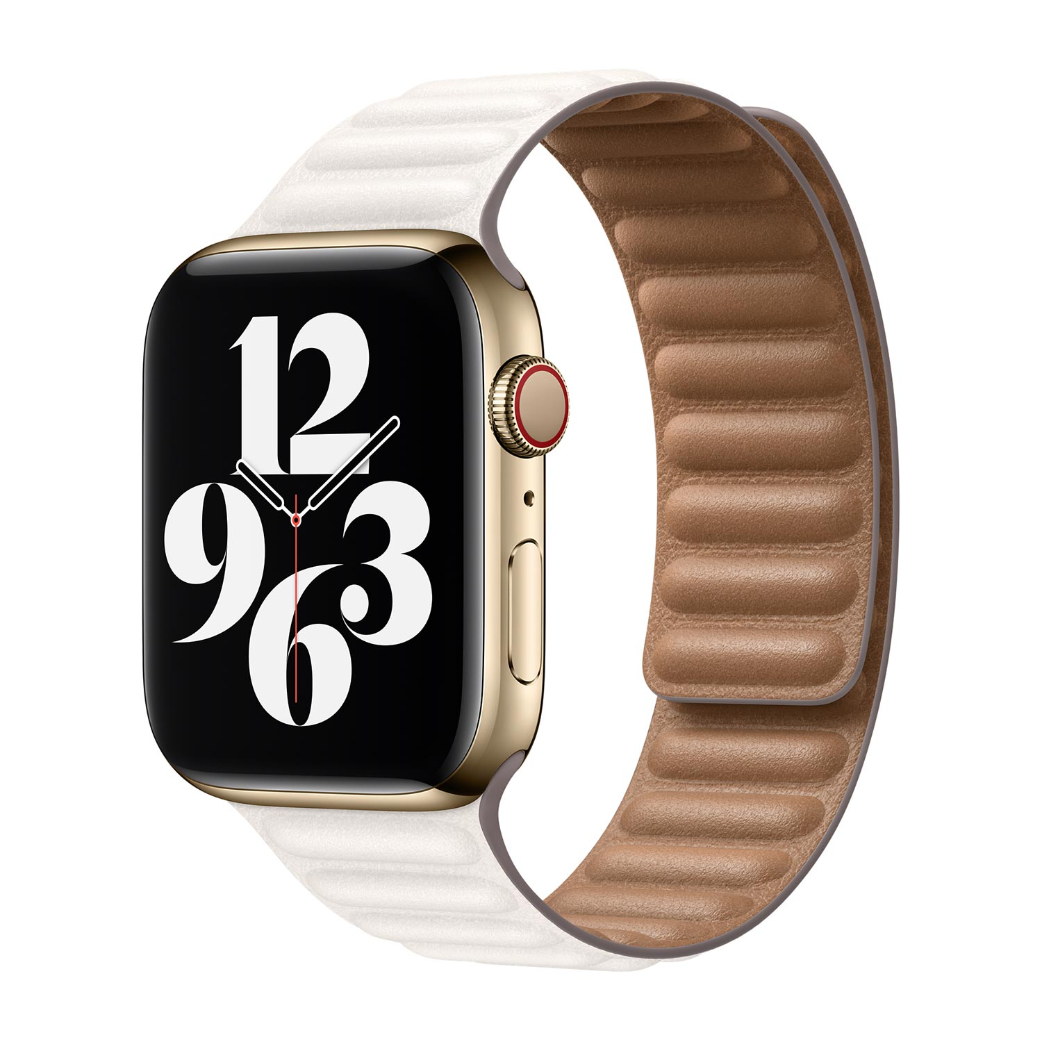 Apple Watch Leather Link-bandje - 40mm Large - Kalkwit - voor Apple Watch SE/1/2/3/4/5/6