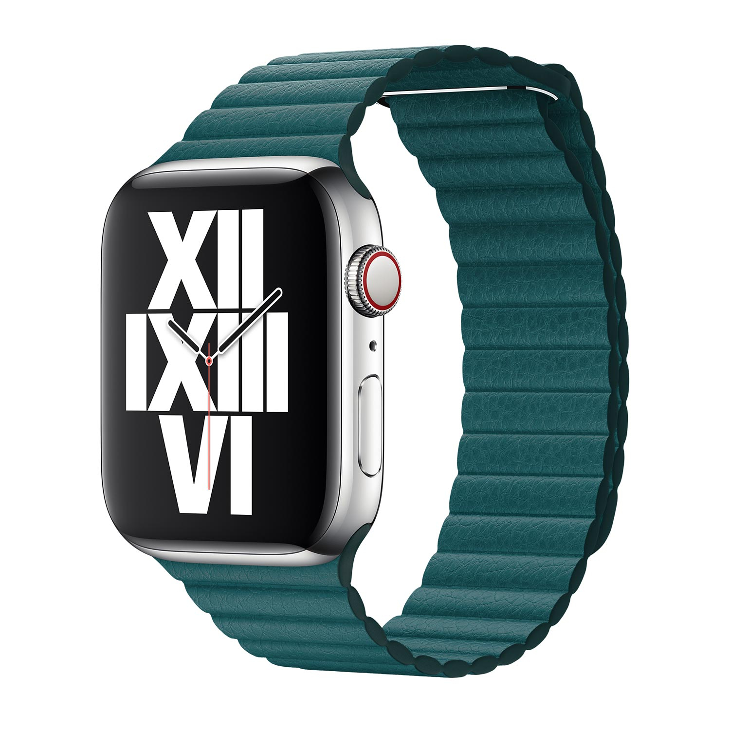 Apple - Bracelet Apple Watch en cuir 42mm / 44mm / 45mm / 49mm - Large - Peacock