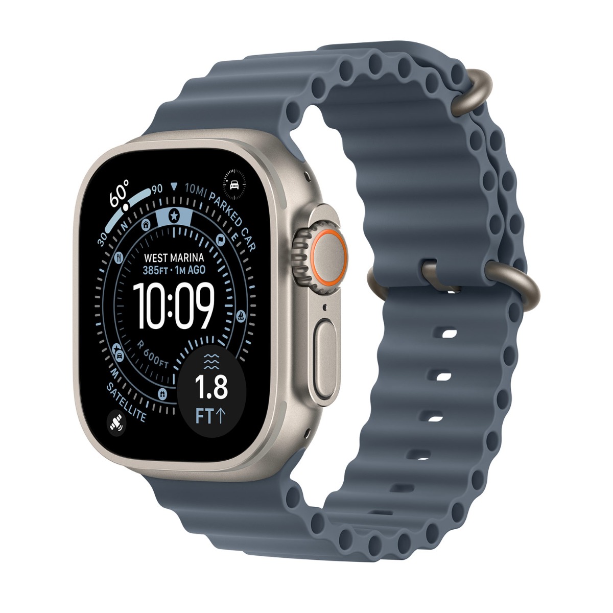 Apple origineel Ocean Band Apple Watch 44mm / 45mm / 46mm / 49mm Anchor Blue - MGCC4ZM/A