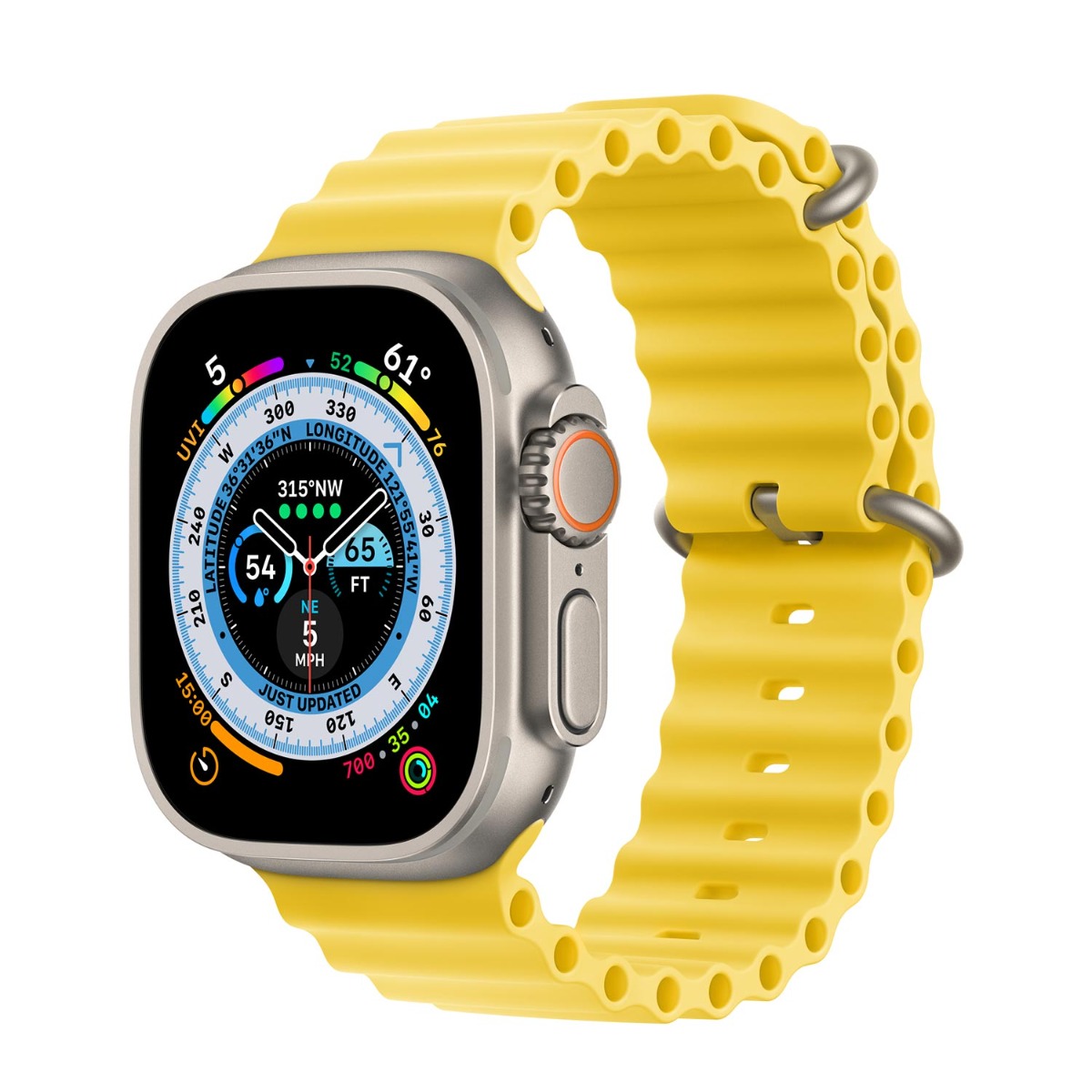 Apple origineel Ocean Band Apple Watch (Ultra) 44mm / 45mm / 46mm / 49mm - Yellow - MQEC3ZM/A