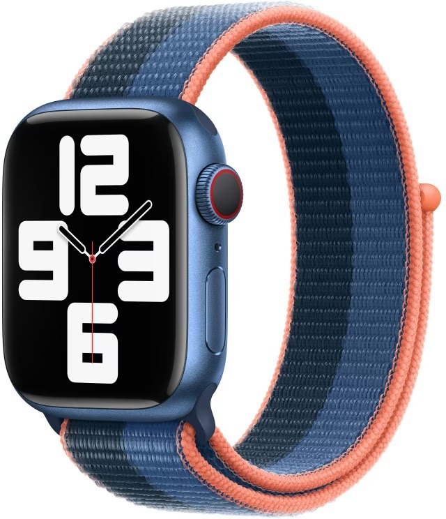 Apple origineel Sport Loop Apple Watch 38mm / 40mm / 41mm / 42mm Blue Jay / Abyss Blue - MN5H3ZM/A