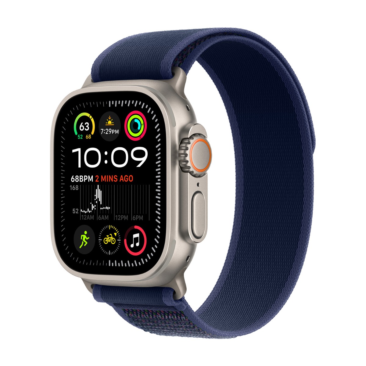 Apple origineel Trail Loop Apple Watch 44mm / 45mm / 46mm / 49mm Blauw S/M - MXTT3ZM/A