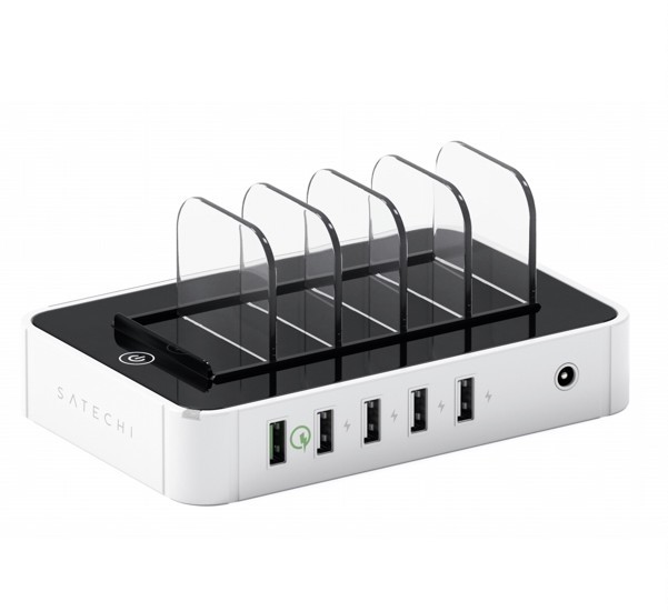 Satechi 5 Port Usb Charging Station With Quick Charge Wit satechi kopen in de aanbieding