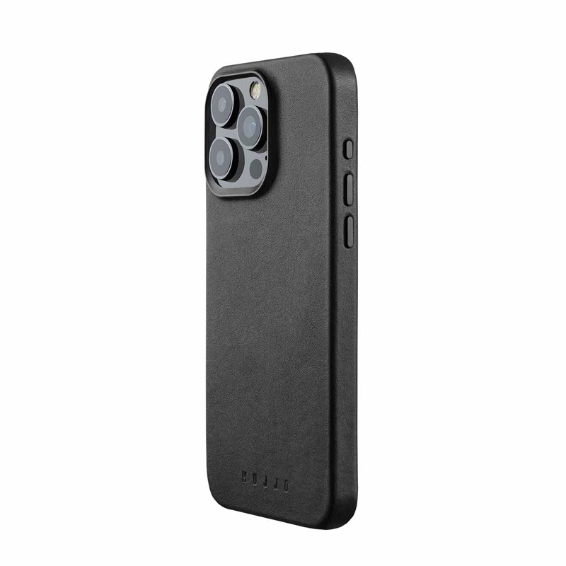 Mujjo - Full Leather Mag Case iPhone 15 Pro Max - zwart