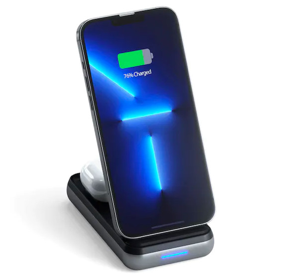 Satechi Duo Wireless Charger Stand - draadloos opladen - zilver