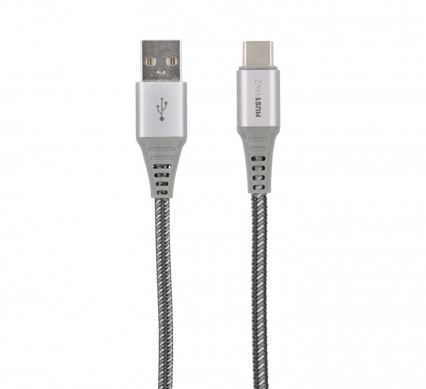 Musthavz USB-A 2.0 to USB-C Nylon Cable 1m