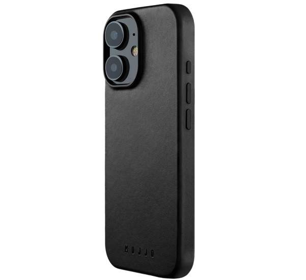 Mujjo Coque en Cuir avec MagSafe iPhone 16 - Noir