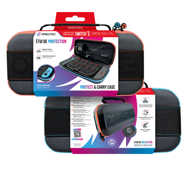 Oniverse Housse de Transport Nintendo Switch 2 / Switch / OLED - Gris