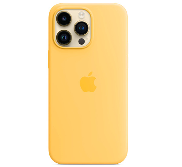 Apple Coque Silicone MagSafe iPhone 14 Pro Max - Jaune Soleil