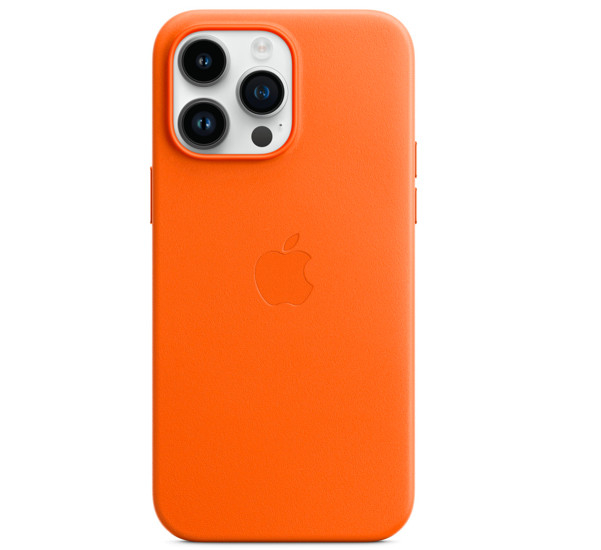 Apple Coque en Cuir MagSafe iPhone 14 Pro Max - Orange