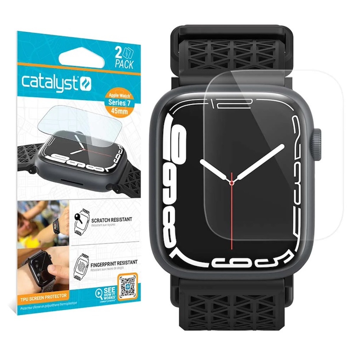 Catalyst Screenprotector Apple Watch 45mm (Series 7 / 8 / 9) - CATTPU45WAT7