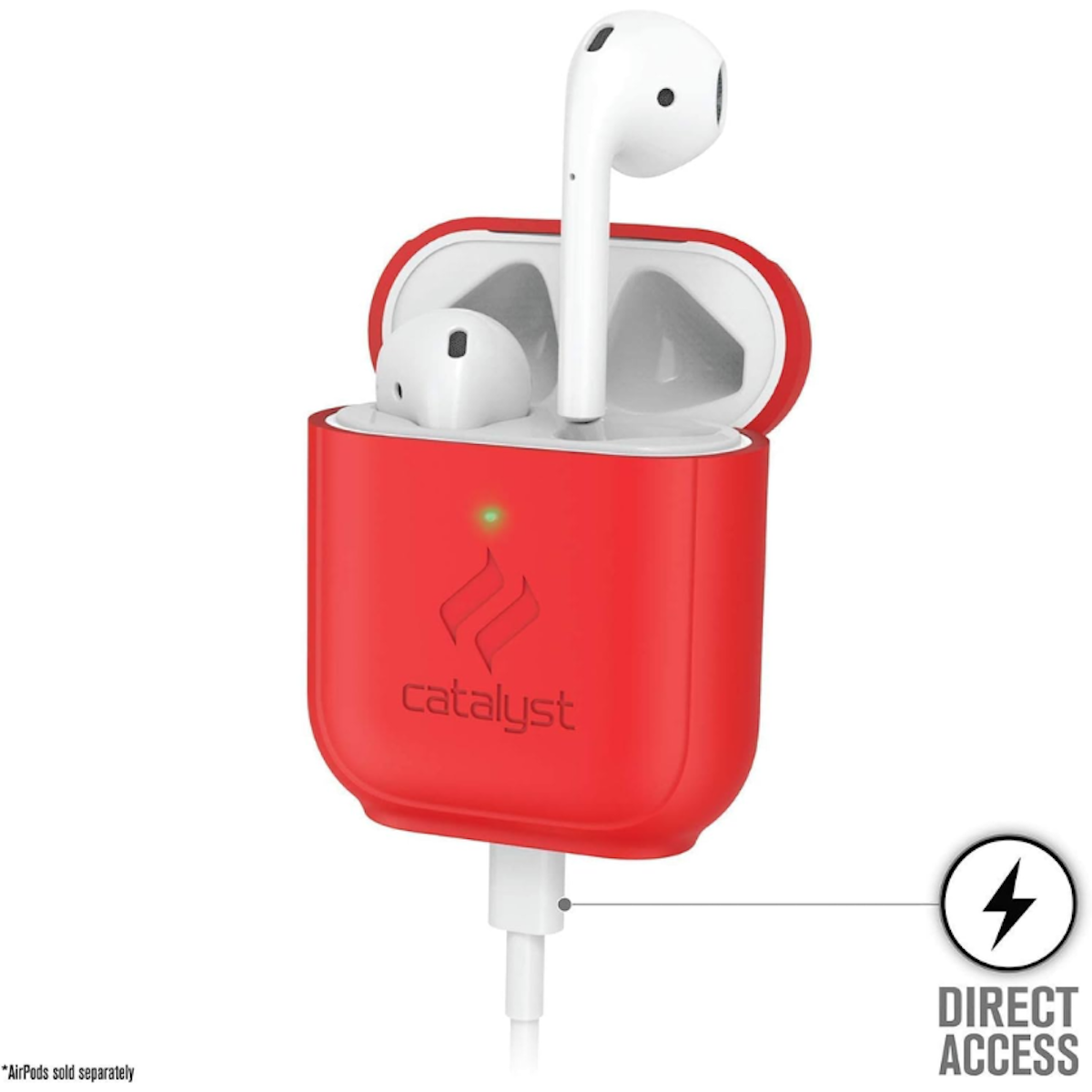Catalyst Standing Case AirPods 1 / AirPods 2 Flame Red - CATAPDSTDRED