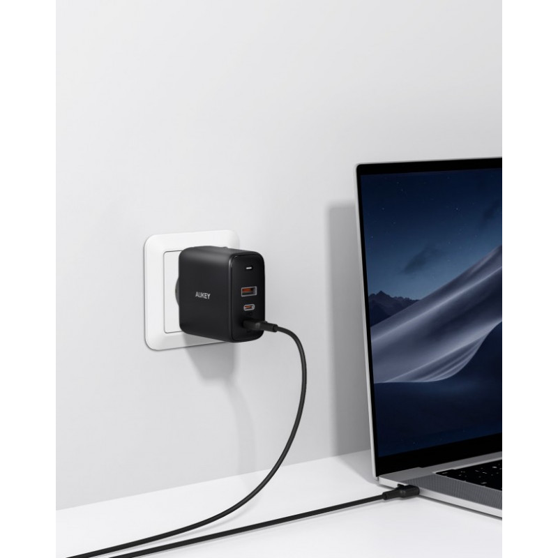 Aukey 3 Port Power Delivery (PD) Snelle oplader 90W inclusief USB-C kabel