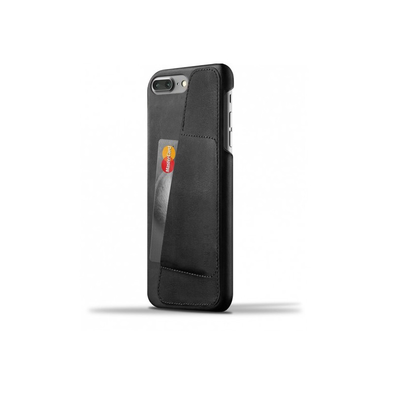 Mujjo Leather Wallet Case iPhone 7 / 8 Plus zwart