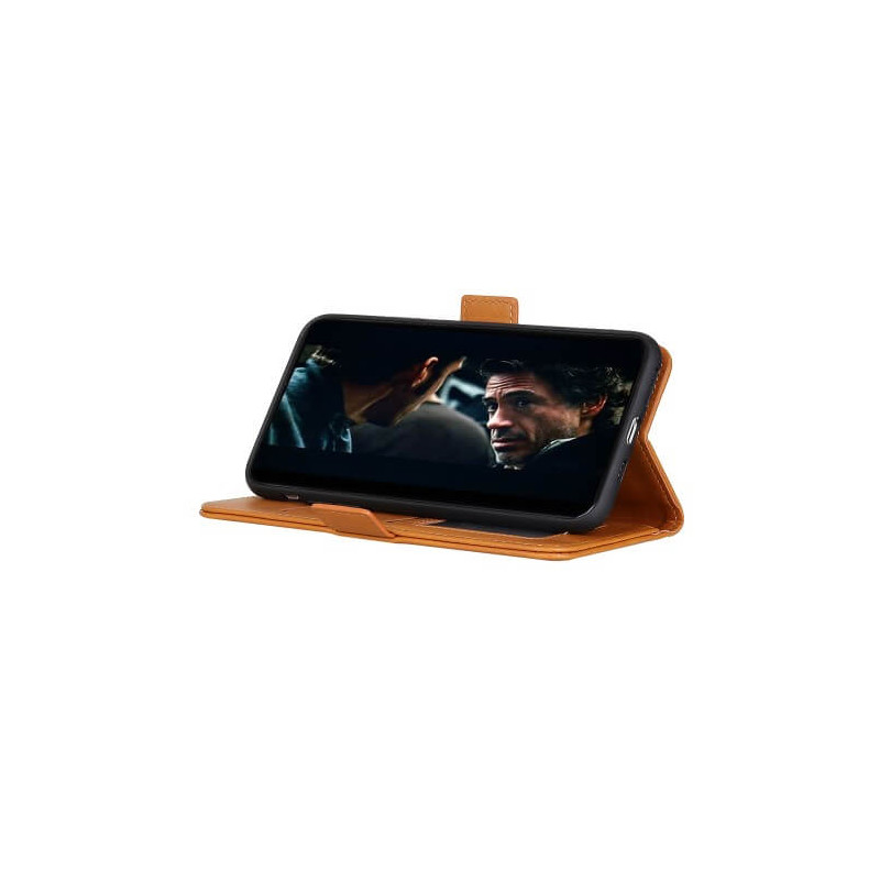 Casecentive Magnetische Leren Wallet case iPhone 12 / iPhone 12 Pro tan