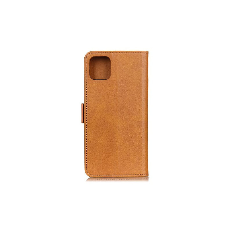 Casecentive Magnetische Leren Wallet case iPhone 12 / iPhone 12 Pro tan