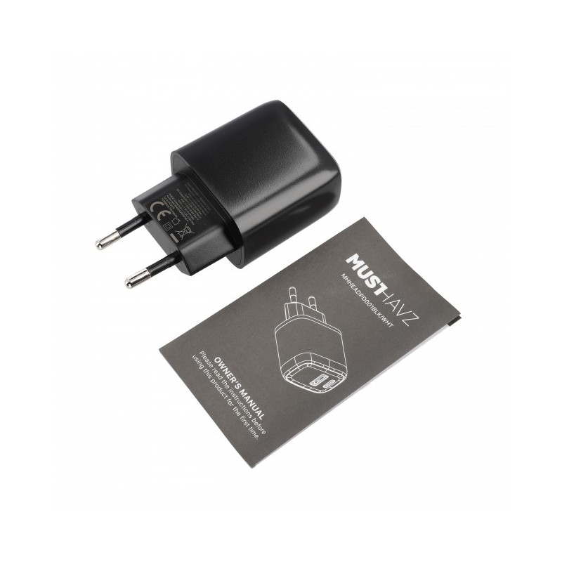 Musthavz Power Delivery oplader 20 Watt met USB-A en USB-C poort zwart