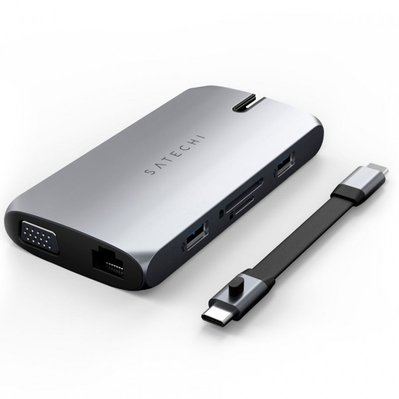 Satechi USB-C On-the-Go Multiport Adapter space gray