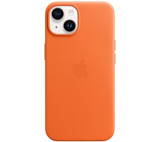 Apple leather case iPhone 14 Plus Orange