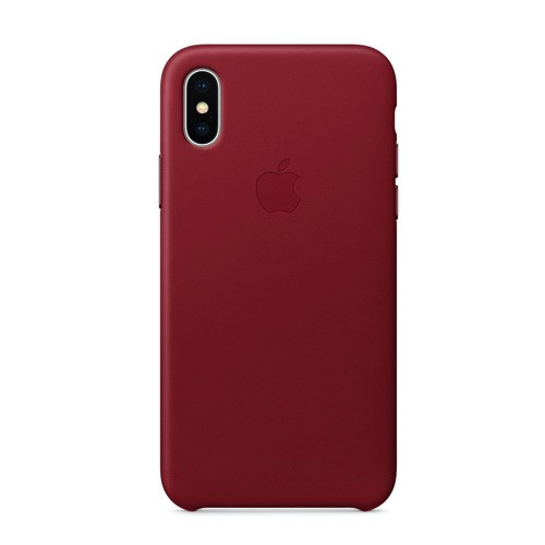 Apple leather case iPhone X / XS rood 