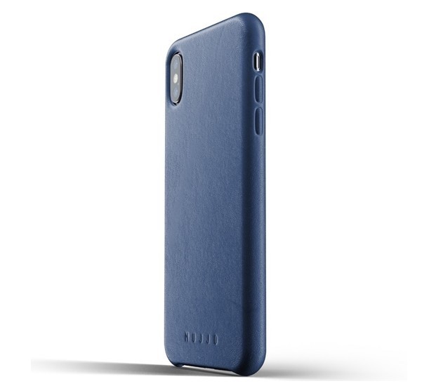 Mujjo Leather Case iPhone XS Max blauw