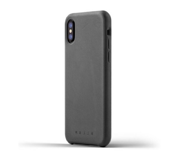 Mujjo Leather Case iPhone X grijs