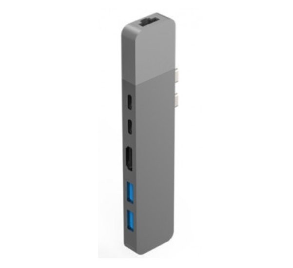 Hyper Net hub USB-C Macbook pro zilver
