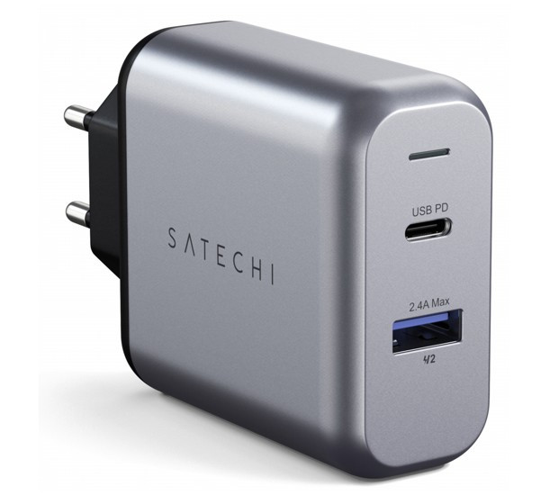 Satechi 30W Dual Port Wall Charger grijs