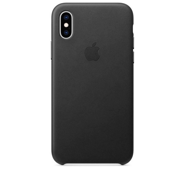 Apple leather case iPhone X / XS zwart