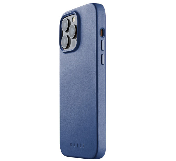 Mujjo Leather Case with MagSafe iPhone 14 Pro blauw