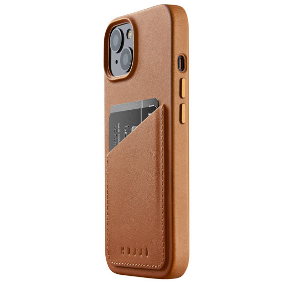 Mujjo Leather Wallet Case iPhone 13 / 14 bruin