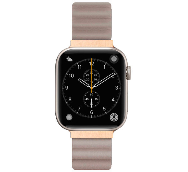 LAUT Novi Leather Loop Apple Watch 38mm / 40mm / 41mm beige